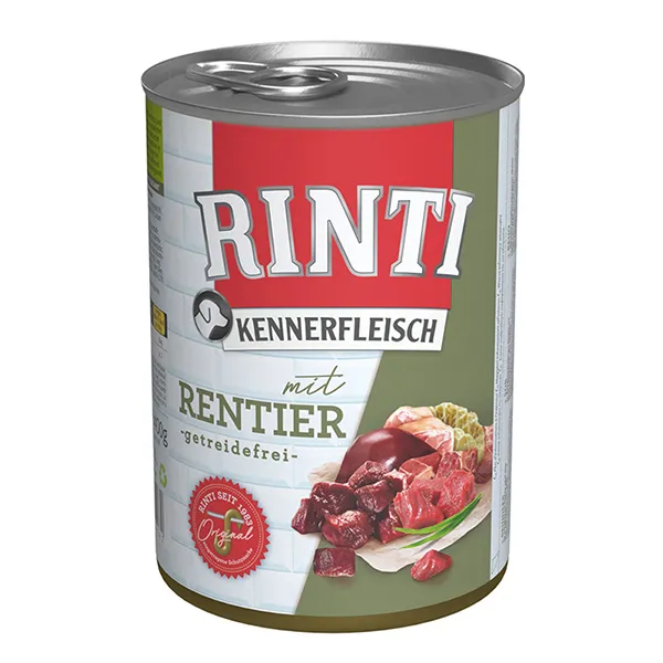 Влажный корм для собак беззерновой с олениной Rinti Kennerfleisch — фото 1