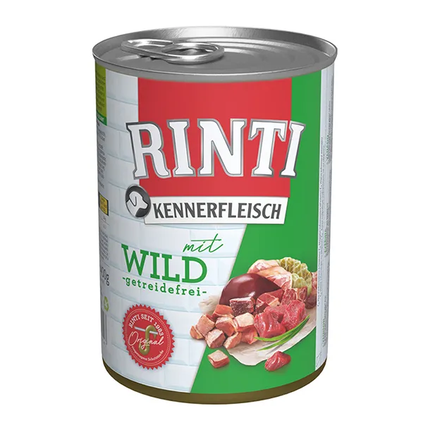 Влажный корм для собак беззерновой с дичью Rinti Kennerfleisch — фото 1