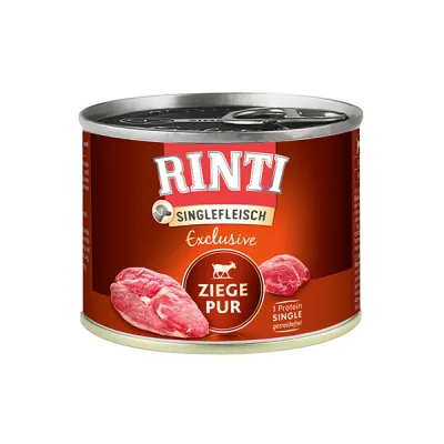 Rinti Singlefleisch Exclusive Ziege Pur РІНТІ КОЗА МОНОПРОТЕЇН беззерновий повнораціонний натуральний вологий корм для собак