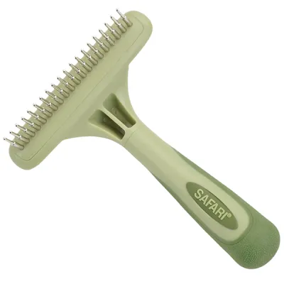 Грабли однорядные с вращающимися штифтами для подшерстка собак Safari Dog Rotating Pin Undercoat Rake