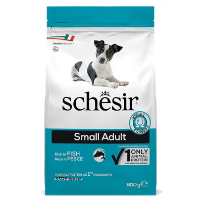 Сухой корм для собак мелких пород, монопротеиновый, Schesir Dog Small Adult Fish