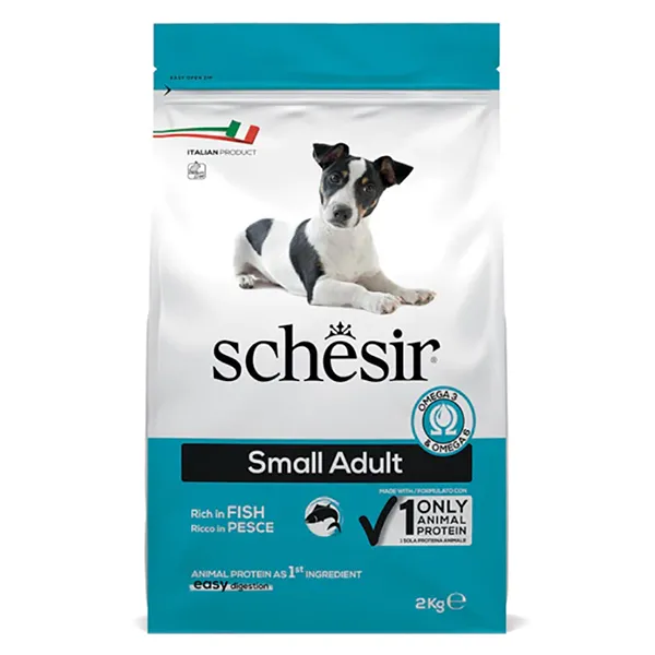 Schesir Dog Small Adult Fish ШЕЗІР ДОРОСЛИЙ МАЛИХ РИБА сухий монопротеїновий корм для собак малих порід — фото 1