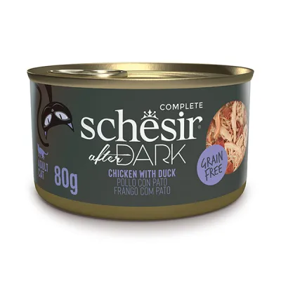 Консервы для кошек в бульоне, Schesir After Dark Chicken With Duck