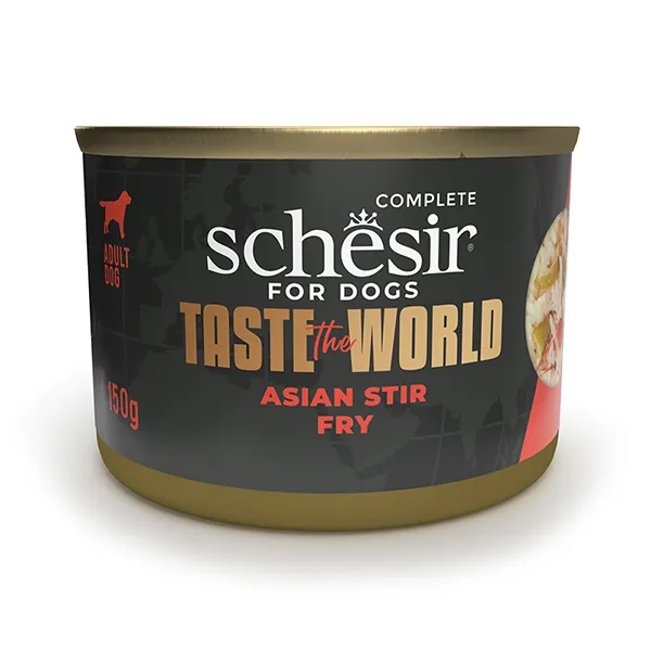 Консервы для собак Schesir Taste the World Asian Stir Fry, в бульоне, банка 150г — фото 1