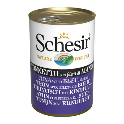 Консервы для кошек Schesir Tuna with Beef Fillets