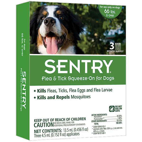Sentry капли на холку от блох, клещей, комаров для собак более 30 кг — фото 1