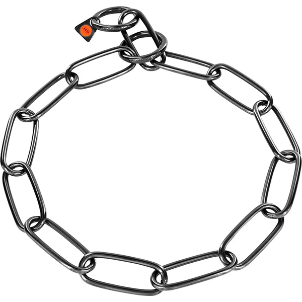 Sprenger Collar Extra Long Link ошейник для собак, экстрадлинное звено 4мм, вороненая нержавеющая сталь — фото 1
