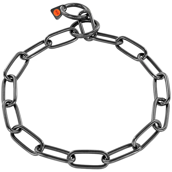 Sprenger Collar Long Link СПРЕНГЕР НАШИЙНИК для собак, довга ланка 4 мм, воронована нержавіюча сталь — фото 1