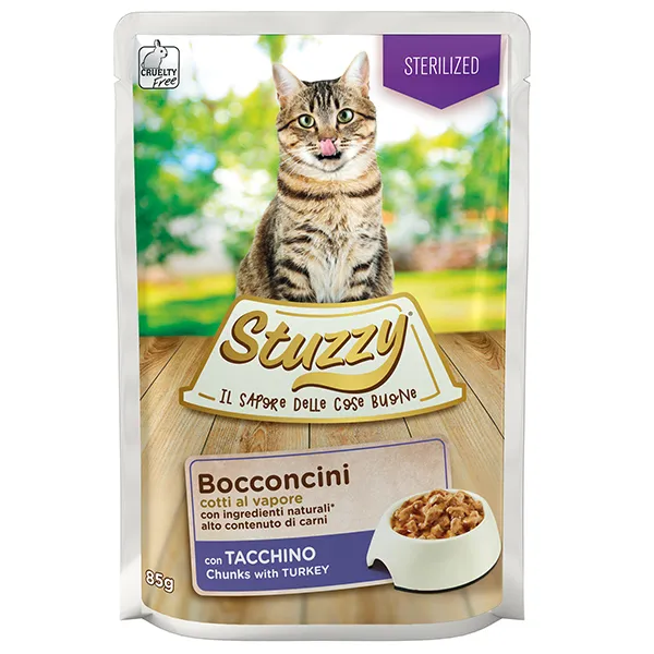 Влажный корм для стерилизованных кошек, индейка в соусе, пауч 85 г, Stuzzy Cat Sterilized Turkey — фото 1