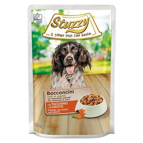 Stuzzy Dog Turkey Carrot ШТУЗІ ІНДИЧКА МОРКВА в соусі консерви для собак, вологий корм, пауч 100г — фото 1