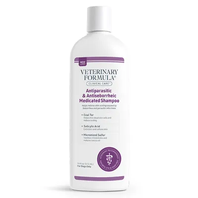 Шампунь для собак антипаразитарний і антисеборейний Veterinary Formula Clinical Care Antiparasitic & Antiseborrheic Medicated Shampoo