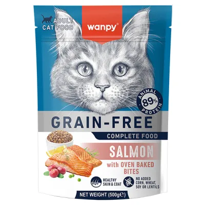 Сухий корм для котів, беззерновий, Wanpy Adult Cat Grain Free Salmon