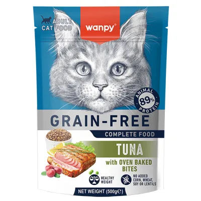 Сухой беззерновой корм для кошек Wanpy Adult Cat Grain Free Tuna