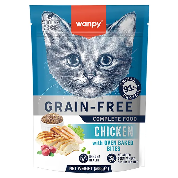 Сухий беззерновий корм для кошенят Wanpy Kitten Grain Free Chicken — фото 1
