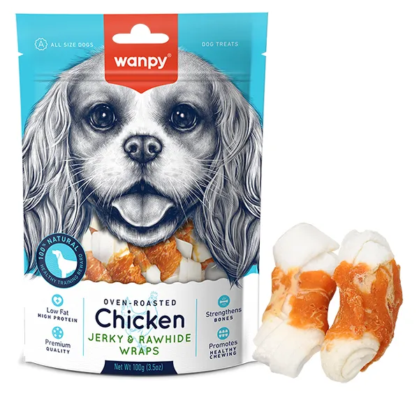 Лакомство для собак Wanpy Chicken Jerky & Rawhide Wraps — фото 1