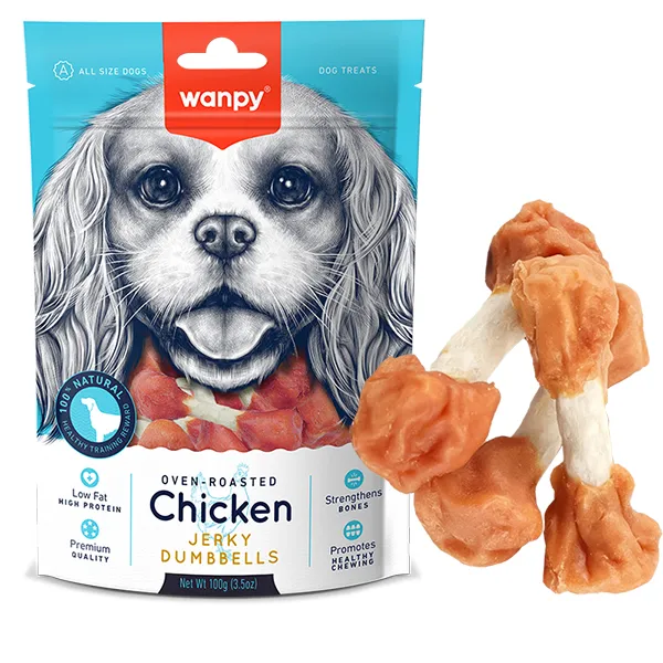 Лакомство для собак Wanpy Chicken Jerky Dumbbells — фото 1