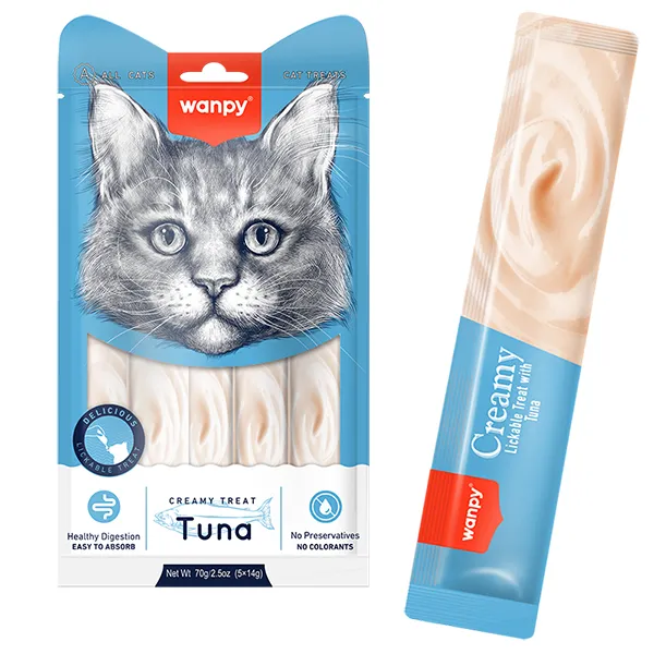 Wanpy Creamy Lickable Treats Tuna ВАНПІ ТУНЕЦЬ рідкі ласощі для котів — фото 1