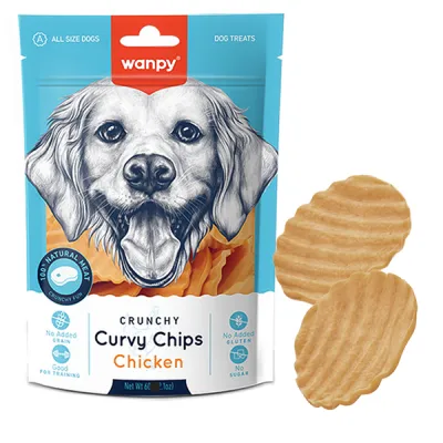 Ласощі для собак Wanpy Curvy Chips Chicken