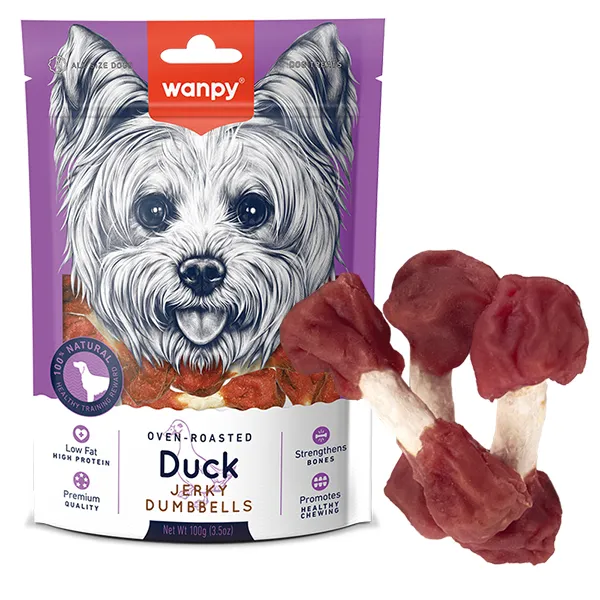 Ласощі для собак Wanpy Duck Jerky Dumbbells — фото 1