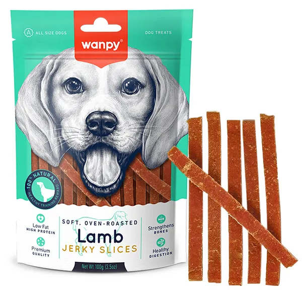 Wanpy Soft Lamb Jerky Slices ВАНПІ ФІЛЕ ЯГНЯ В’ЯЛЕНЕ СЛАЙСИ ласощі для собак — фото 1
