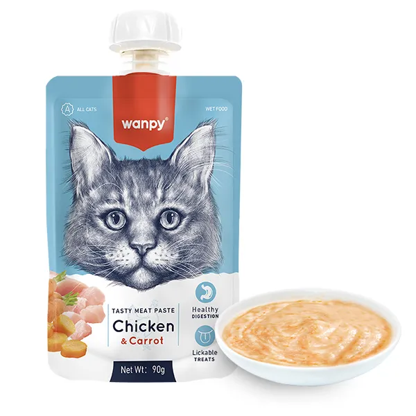 Wanpy Chicken & Carrot ВАНПІ КРЕМ-ПЮРЕ КУРКА З МОРКВОЮ рідкий корм для котів — фото 1