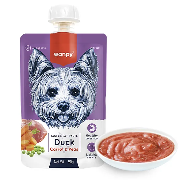Wanpy Duck Carrot & Pea ВАНПІ КРЕМ-ПЮРЕ КАЧКА З МОРКВОЮ рідкий корм для собак — фото 1