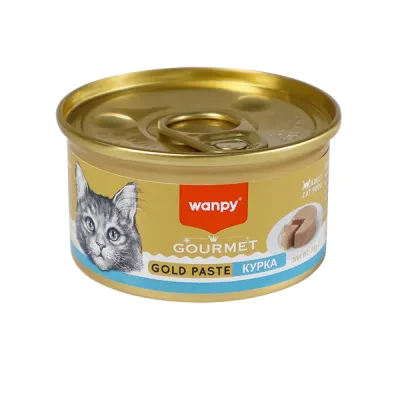 Wanpy Gourmet Gold Paste Chicken ВАНПІ КУРКА консерви для котів паштет, банка 85г