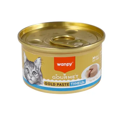 Wanpy Premium Gold Paste Tuna ВАНПІ ТУНЕЦЬ консерви для котів паштет, банка 85г