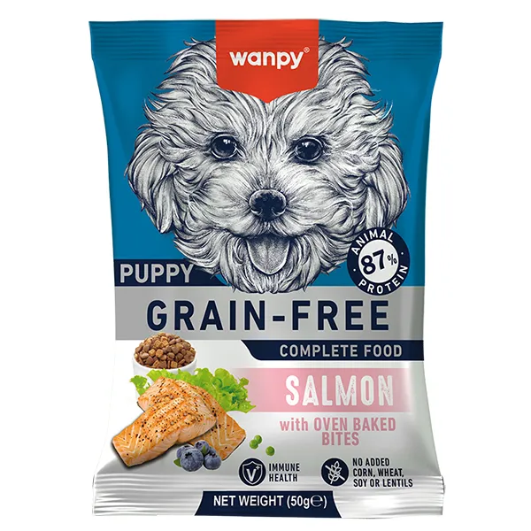 Сухий беззерновий корм для цуценят Grain Free Salmon, Wanpy ВАНПІ — фото 1