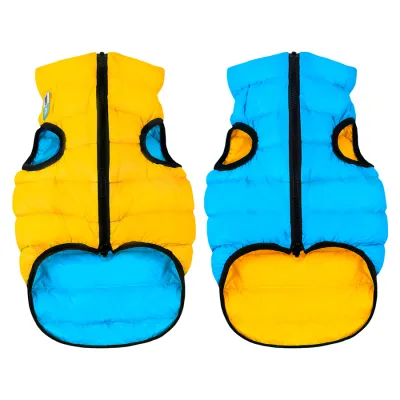 Двостороння курточка для собак AiryVest жовто-блакитна