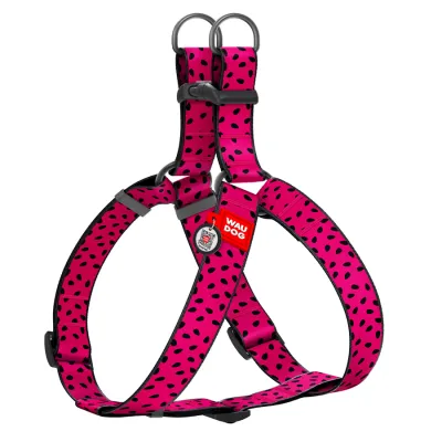 Шлея для собак WAUDOG Nylon QR, "Кавун", Ш 35 мм, А=В 70-100 см