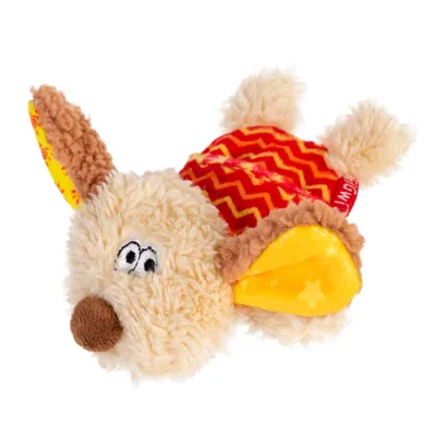 Игрушка для собак Собачка с пищалкой GiGwi Plush Friendz, текстиль, пластик, 13 см
