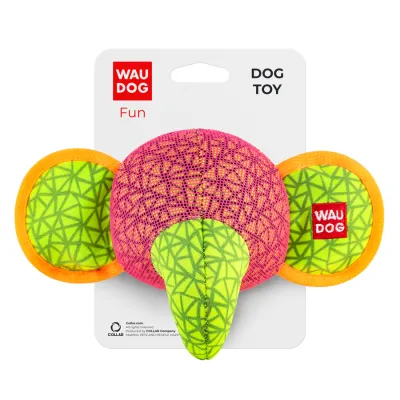 Игрушка для собак WAUDOG Fun «Слон», Ш 20 см, Д, розовый
