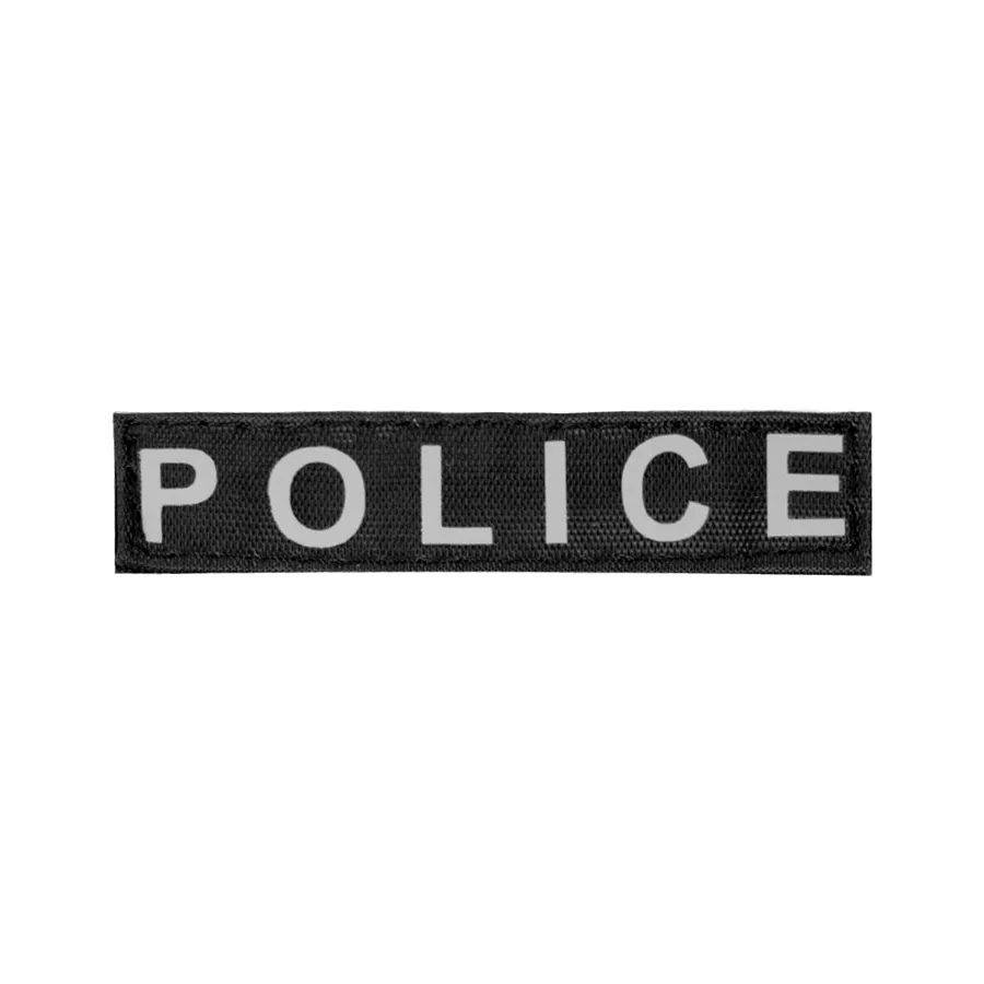 Сменная надпись "Dog Extreme" "POLICE" малая для шлеи "POLICE" 1-2 размера черная — фото 1