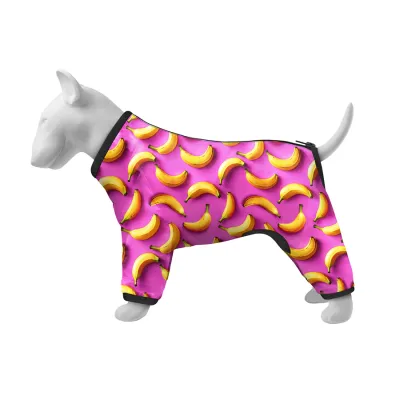 Ветровка для собак WAUDOG Clothes, «Бананы на розовом»