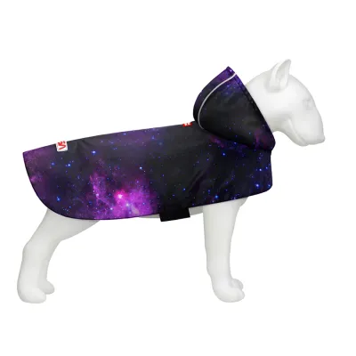 Дождевик-накидка с капюшоном для собак WAUDOG Clothes, рисунок "NASA21"