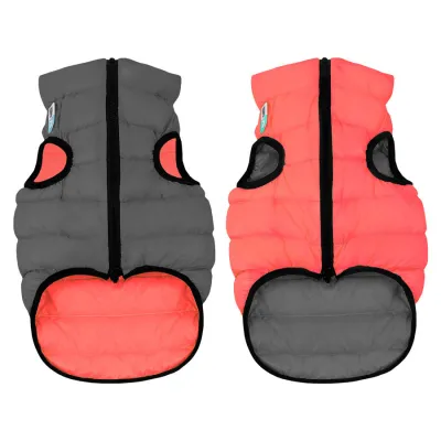 Куртка для собак двусторонняя AiryVest, кораллово-серая