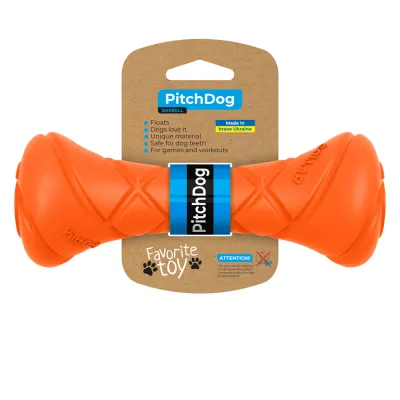 Ігрова гантель для апортировки PitchDog, довжина, діаметр 7 см помаранчевий