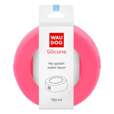 Миска-непроливайка WAUDOG Silicone, розовая