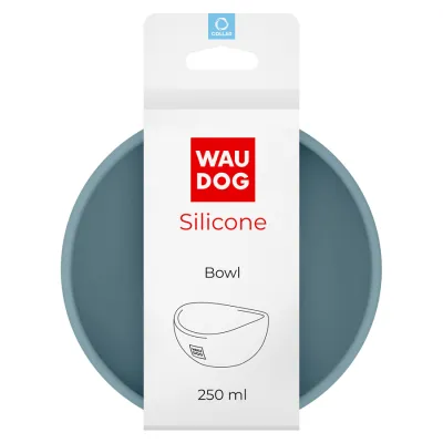 Миска WAUDOG Silicone, серая