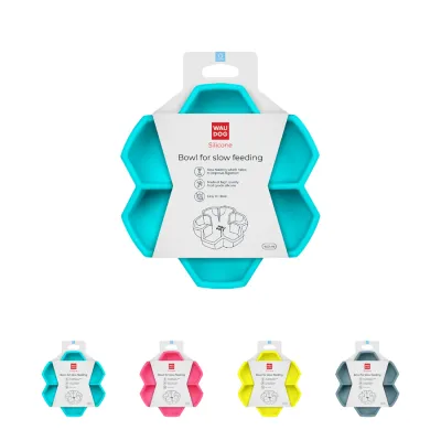 Миска для повільного харчування WAUDOG Silicone, блакитний