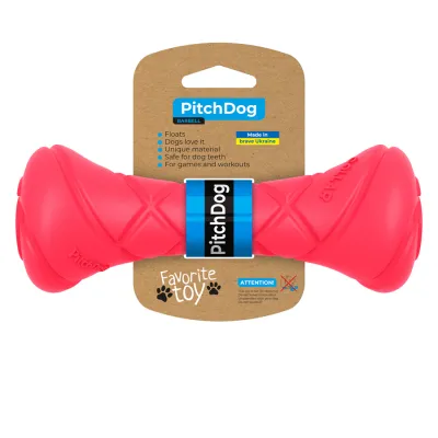 Игровая гантель для апортировки PitchDog, длина, диаметр 7 см, розовый