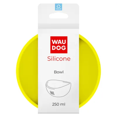 Миска WAUDOG Silicone, желтый