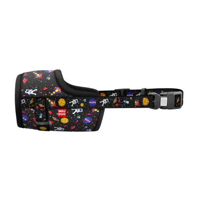 Намордник для собак WAUDOG Nylon, рисунок "NASA", пластиковый фастекс, размер, О 19-26 см