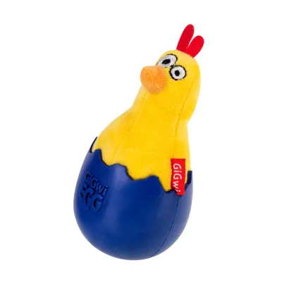 Игрушка для собак GiGwi EGG, курица-неваляшка с пищалкой