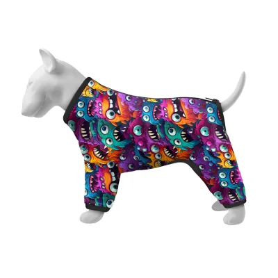 Ветровка для собак WAUDOG Clothes, рисунок «Зубастые монстры»