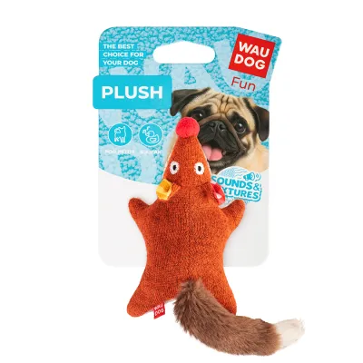 Игрушка для собак WAUDOG Fun Plush Лиса, трикотаж, Ш 4 см, Д 14 см