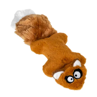 Игрушка для собак Белка с 2 пищалками GiGwi Plush Friendz, плюш, искусственный мех, резина, 24 см
