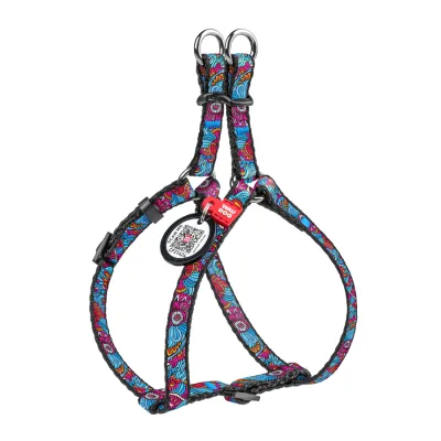 Шлея WAUDOG Nylon, QR, «Лето», пластиковый фастекс