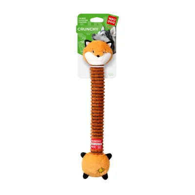 Игрушка для собак WAUDOG Fun Crunchy Лиса, хлопок, полиэстер, пластик, поролон, 37 см